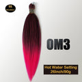 Kanekalon 26inch Hot Water Set Pre Stretched Jumbo Braiding Hair Box Twist Braids Synthetic Hair Extensions For Women Soft Yaki