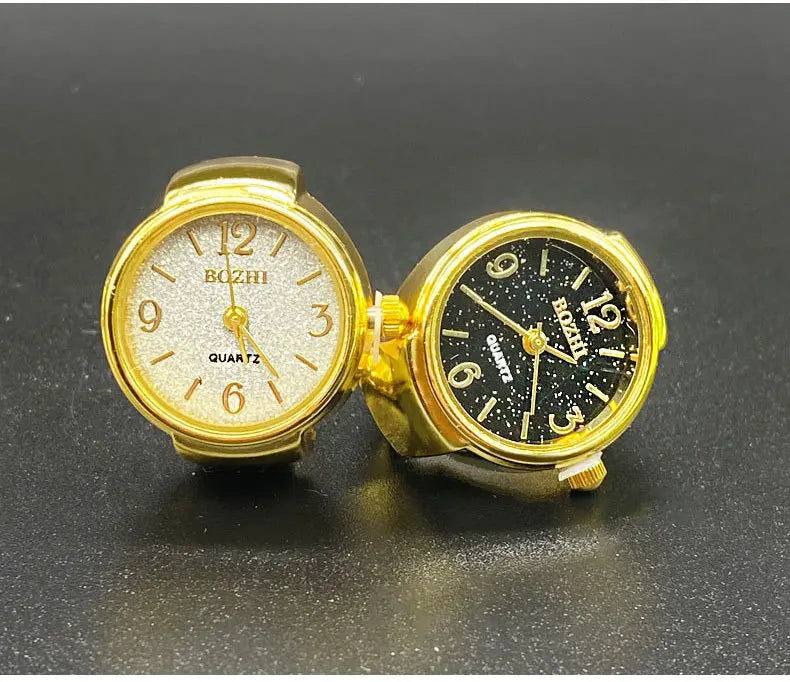 Kiss Jewelry Women Men Vintage Classic Finger Watch Rings Punk Stretchy Strap Quartz Watches Clock Ring Hip-hop anillos 2023