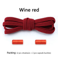 Flat Shoe Laces Without Ties Colored Matte Metal Lock Lazy Shoelaces for Men and Women Casual Shoes Elastic Shoelace 1 Pair