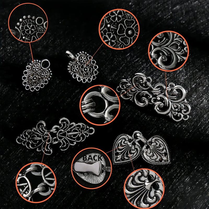 1 Pair Vintage Sweater Swirl Clip Cape Cloak Clips for Dress Retro Cardigan Clip Shawl Clasp Shirt Button Clip for Girl Women