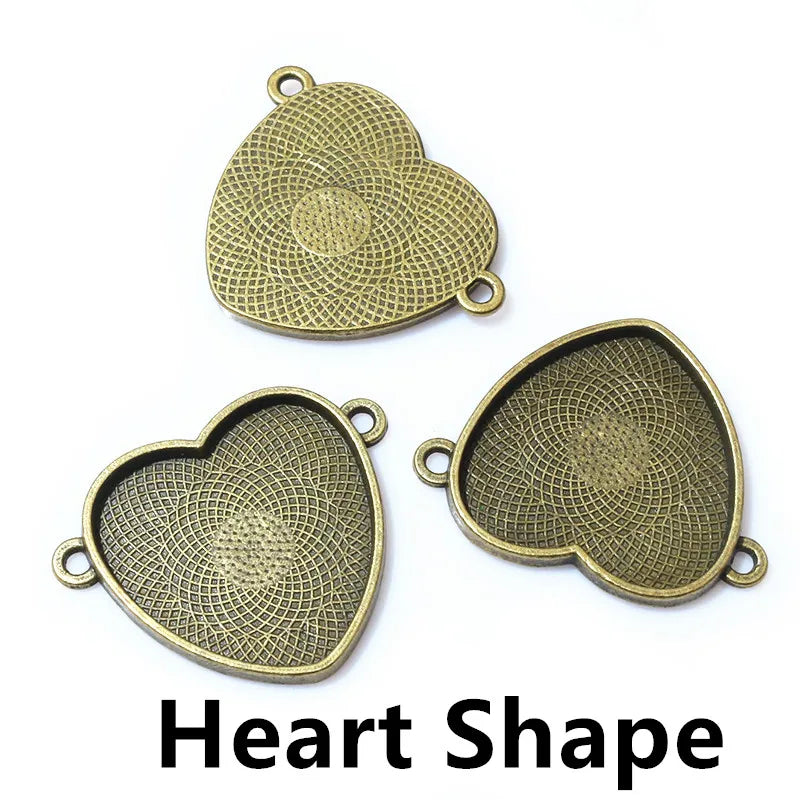 New Fashion 10pcs 25mm Inner Size Multi Colors Plated Classic Simple Style Cabochon Base Setting Charms Pendant