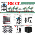 50-5M 1/4'' Hose Adjustable Drippers Automatic Watering Kit for Garden Greenhouse Home Outdoor Sprinkler Drip Irrigation System