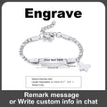 Customized Heart Bracelet for Little Girl Boy, Engravable ID Name Bracelet, Personalized Stainless Steel Chain Birthday Gift