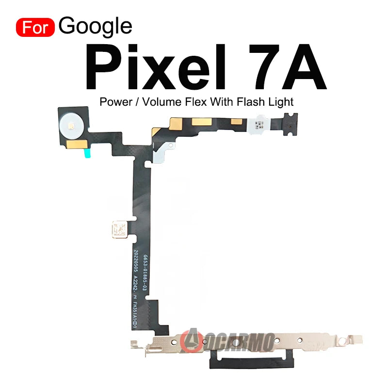 For Google Pixel 7A Power On/Off Volume Up Down With Flash Light Flex Cable Replacement Parts