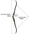 62 Inch Bow Archery Recurve 20-55 lbs Takedown 16" Riser | SAMAG
