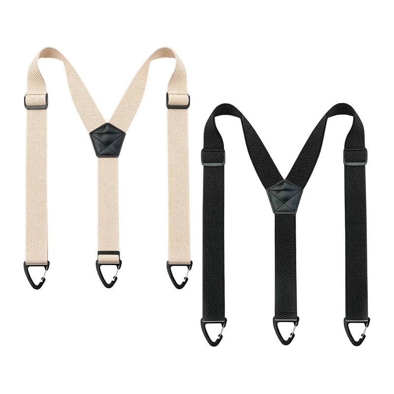 Suspenders for Men with Swivel Hooks for Work Jeans Y Back Adjustable Elastic Trouser Braces Belt Loop - Visuel 6 | SAMAG
