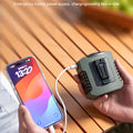 Mini 8000mAh Travel Wearable Waist Fan Camping Outdoor Rechargeable Cooling Fan With Night Light and Power Bank Air Circulator