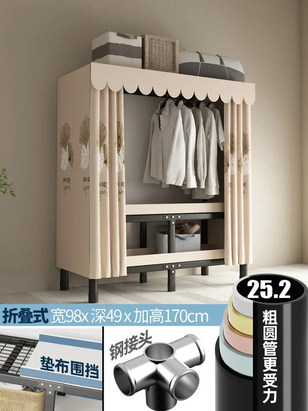 Folding Steel Frame Wardrobe Installation - Free Open Closet Durable and Economic Storage Cabinet for - View 24 | SAMAG