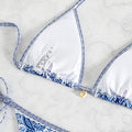 Women's Two Piece Bikini Set 2025, Sexy Triangle Push Up Swimsuit, Floral Print Bathing Suit, Beach Swimwear