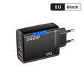 240W USB C PD Fast Charger Quick Charge3.0 Type C USB Phone Charger Fast Charging Adapter For iPhone 16 15 Samsung Xiaomi Huawei