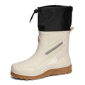 Men's high-top casual rain boots four seasons anti-slip waterproof wading fishing water shoes car wash snow kitchen rain shoes