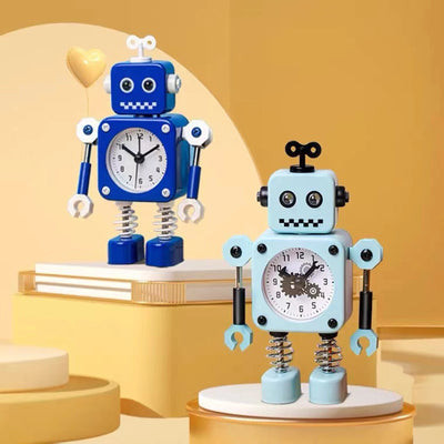 Robot Alarm Clock, Non-Ticking Wake-up with Flashing Eye | SAMAG
