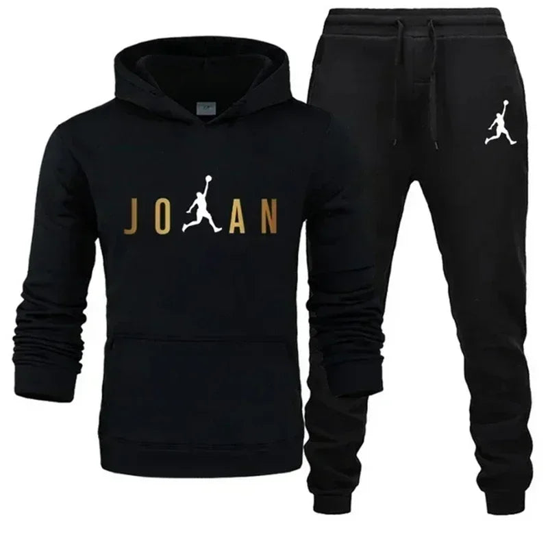 Men's Fashionable Casual Sportswear Outdoor Fitness Jogging Set Autumn and Winter Pullover Hoodie + - View 11 | SAMAG
