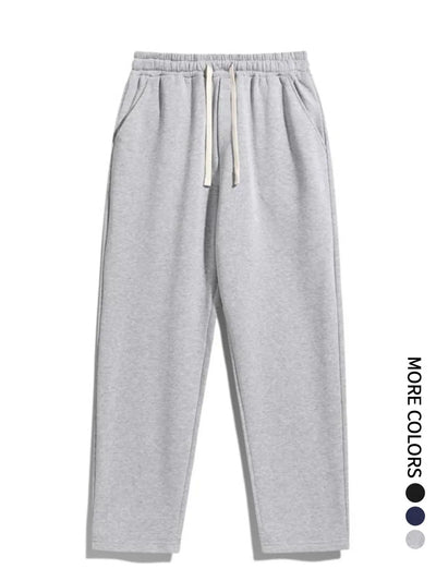 Men's regular - fit plain sports straight - leg pants with drawstring and elastic waistband, knitted trousers | SAMAG