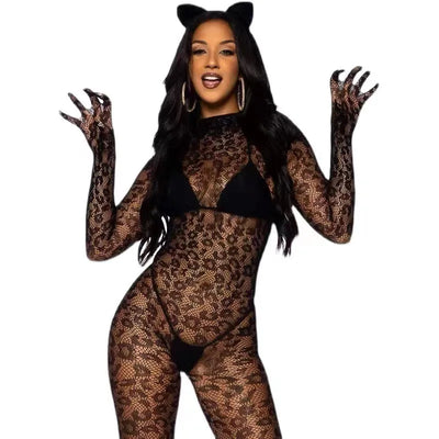 Babydoll Erotic Women 's Bodystockings Leopard Sexy | SAMAG