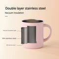 THERMOS Mug 450ml Handle Mug, Keep Cold & Keep Hot Stainless Steel Thermos, Leakproof Coffee Mug & Milk Cup for Office,BPA Free