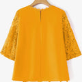 ZANZEA Elegant Lace Patchwork Blouse Summer Tops - View 3 | SAMAG