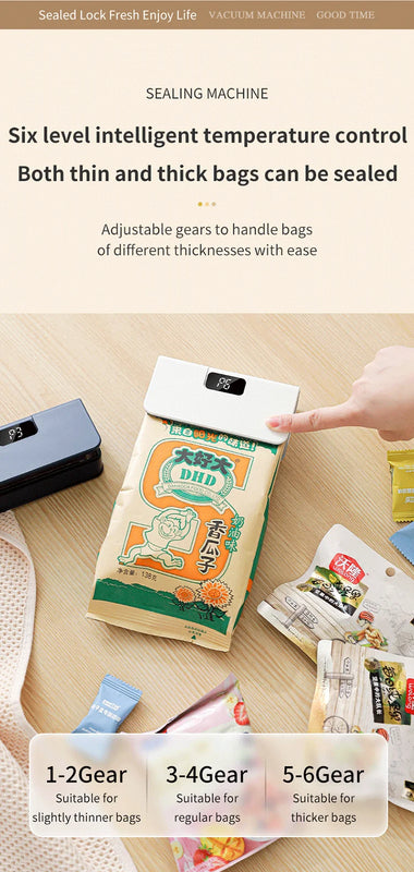Plastic Bag Sealer Mini Heat Bag Sealing Machine Rechargeable Handheld Food Packaging Heat Sealer Thermal Bags Sealing Machine