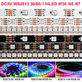 SK6812 RGBW Led Strip Light 4 in 1 Similar WS2812B 1m 5m 30 60 144 LEDs Individual Addressable RGBWW Led Lights IP30 65 67 5V12V