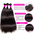 Straight Bundles Human Hair Brazilian Remy Hair Extensions Natural Black Hair Weave Bundles