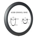 650B Carbon Gravel Bicycle Rim 30/45mm Deep 28mm Width Clincher Tubeless Disc Brake 27.5er Bicycle Wheel CX CycloCross Road Bike