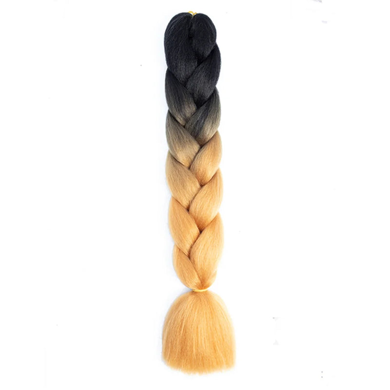24 Inches DIY Jumbo Braiding Hair Synthetic Hair Extensions Afro Ombre Crochet Braid Hair Wholesale For Women