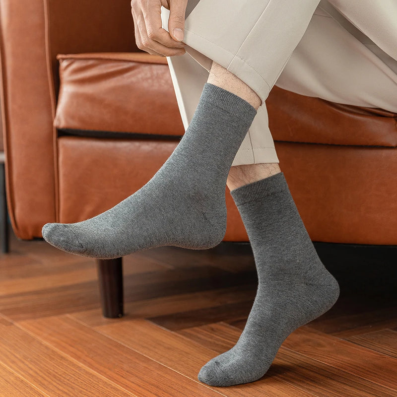 10 Pairs New Men's Cotton Socks Black Business Soft | SAMAG