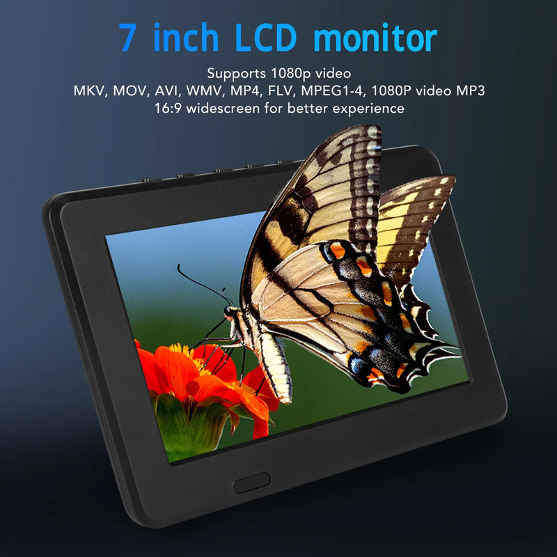 Portable Digital TV 7 Inch ATSC USB Storage Card TV Function Rechargeable 1080P LED Digital Television Portable Digital TV