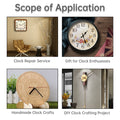Wall Clock Quartz Movement Mechanism with Golden Hands Pointer Set, Metal Hook for Clock DIY Clock Repair Parts Replacement