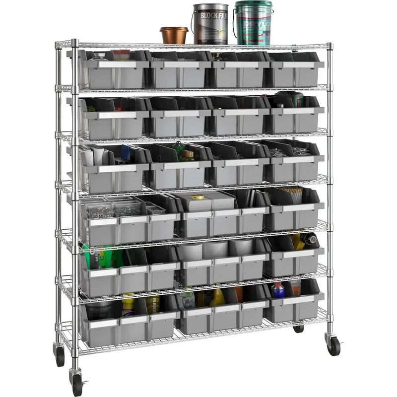 New Best Deal US Shipping Heavy Duty NSF Bin Rack Solid Steel Wire Shelving Storage Unit Organizer for Garage Warehouse Office K