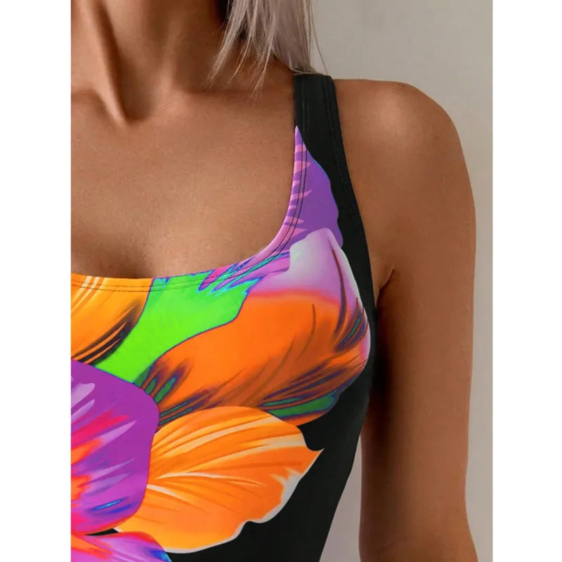 Summer Print Sexy One-Piece Swimsuits Closed Women Swimwear Push Up Swimming Wear Body Bathing Suits Beachwear Pool Bather 2026