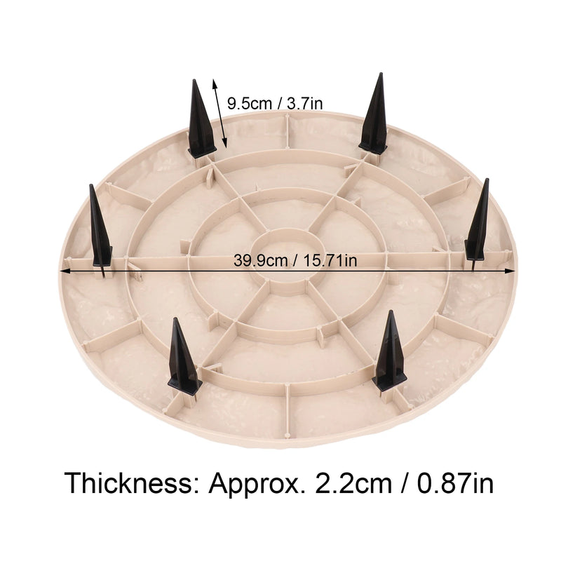 Outdoor Step Stones Decorative Polypropylene Resin Stepping Stones with Ground Stakes for Lawn Garden Pathway Round Step Stones