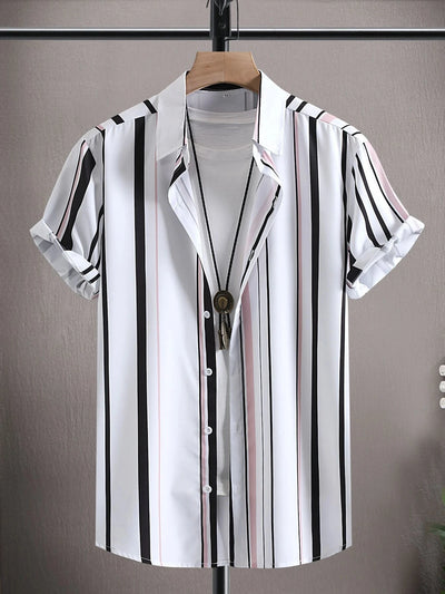 Men Women Shirts Colorful Striped Pattern Print Design | SAMAG