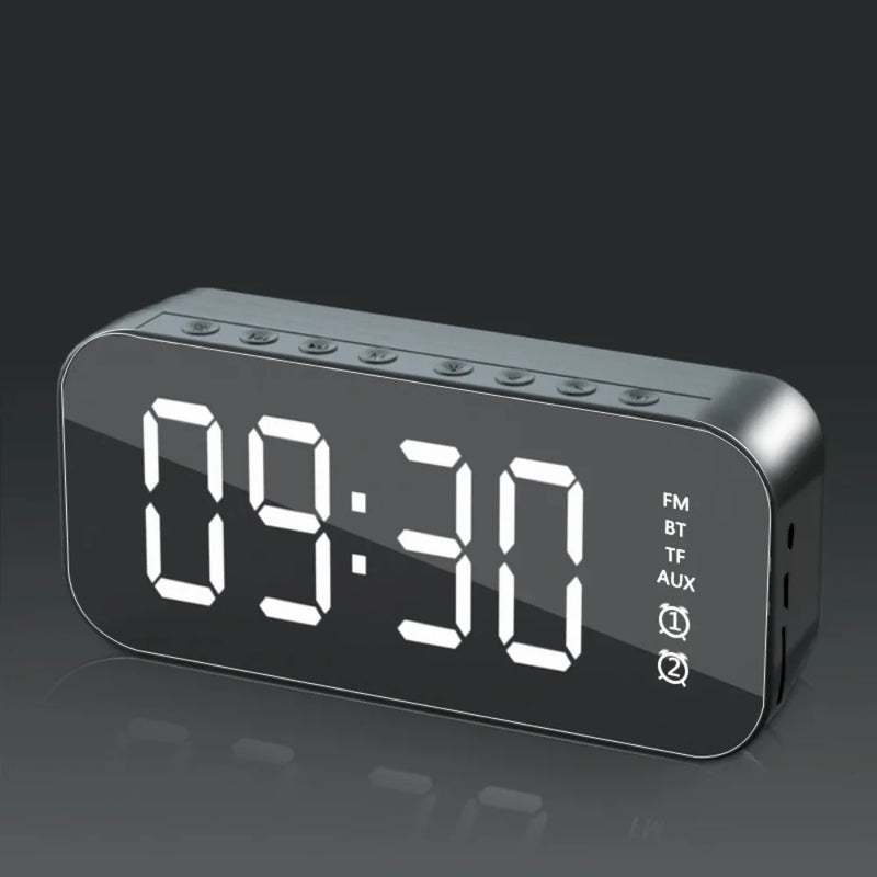 Large LED Screen LED Mirror Screen Alarm Clock Portable Dual Alarm Digital Clock Smart Digital Display FM Radio Clock Student