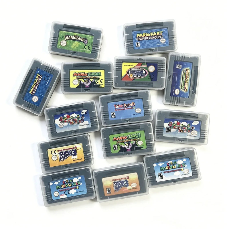 Mario GBA Games cards EUR USA Version GBA Game Cartridge 32 Bit Video Game Console Card Series Super  Wario Land4