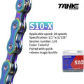 TANKE Bike Chain S8 S9 S10 S11 S12 MTB Road Bicycle Chains,Variable Speed Chain 116/126L High Quality Current Cycling Accessorie