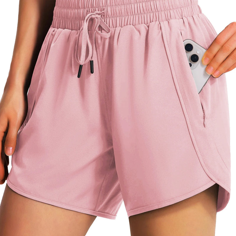 New women's casual sportswear sports running shorts quick-drying lightweight fitness shorts with zipper sports shorts