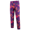 Vibrant Pink Purple Yellow Palm Tree Print Men's Suit 2 Piece Slim Fit Blazer Pants for Beach Wedding