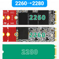 JEYI M.2 NGFF NVME SSD Extension Bracket Transfer 2230 2242 2260 2280 Length Extend Adapter Bracket Card Plate Change Long Size