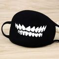 Black Face Mask Unisex Winter Warm Thickening Half Face Mouth Mask Cotton Cartoon Pattern Anti-Dust Anti- Respirator Kpop Mask