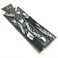 Women Unisex Clip - on Braces 1 Inch Wide Fashion "4 Piano Key Board" Mix Elastic Slim Y - back Suspenders - Visuel 7 | SAMAG