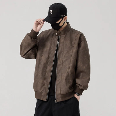 Oversize 6XL 7XL 8XL Men Jacket PU Leather Spring | SAMAG