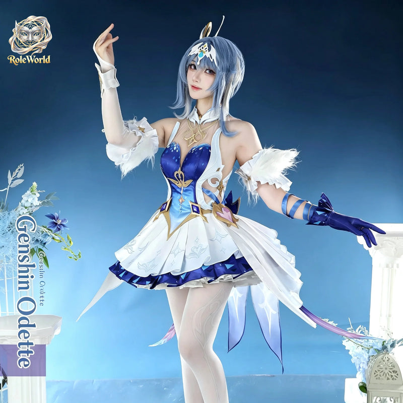 New Arrival Genshin Impact Snezhnaya Odette Cos Women Winter Outfit Halloween Carnival Comic Con Advance Payment Pre-sale
