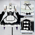 HOLOUN Zero Anime Rem Cosplay Costume Wig Lolita Maid Dress Black White Halloween Christmas