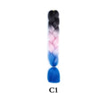 Tereshar 1Pcs 24inch 100g Synthetic Braiding Hair Extensions Jumbo Braiding Hair Twist Crochet Braids Hair for Women