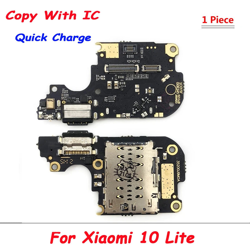 New For Xiaomi 10T 9T 10 11T Pro 12T 10 Lite USB With Micro Charging Port Charger Dock Flex Cable With IC Microphone Board
