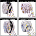 LED Strip Light 12V 24V 2835 5050 5054 5M RGB White Pink Red Blue Flexible LED Tape Ribblon 120LED 60LED 480LED Waterproof Decor