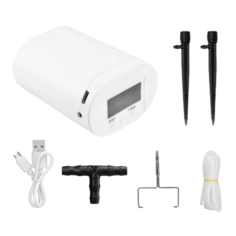 Automatic Plant Flower Watering Pump Home Sprinkler Drip Irrigation Device 2/4/8/16 Heads Pump Timer System Kit Garden Tool