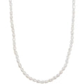 YWYC 2.5 - 3.5mm Rice Shape Freshwater Pearl Necklaces 40cm Length 925 Sterling Silver Collar for Women - Visuel 5 | SAMAG