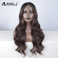 Noble 13x4 Lace Front Wig Synthetic 28 inch Long wavy ombre blonde Wigs For Women Ombre Lace Front Wig Synthetic Lace Front Wig